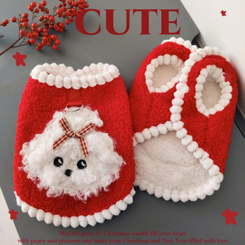 Odjeća za kućne ljubimce - sladak stil, Coral Fleece prsluk za jesen-zimu, debeli topli pulover za male pse i mačke