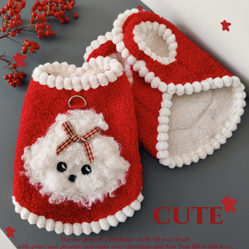 Odjeća za kućne ljubimce - sladak stil, Coral Fleece prsluk za jesen-zimu, debeli topli pulover za male pse i mačke