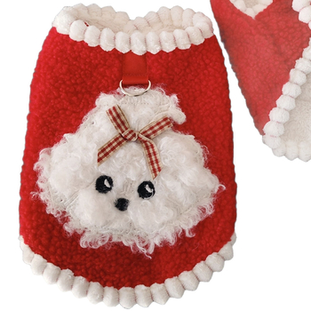 Odjeća za kućne ljubimce - sladak stil, Coral Fleece prsluk za jesen-zimu, debeli topli pulover za male pse i mačke