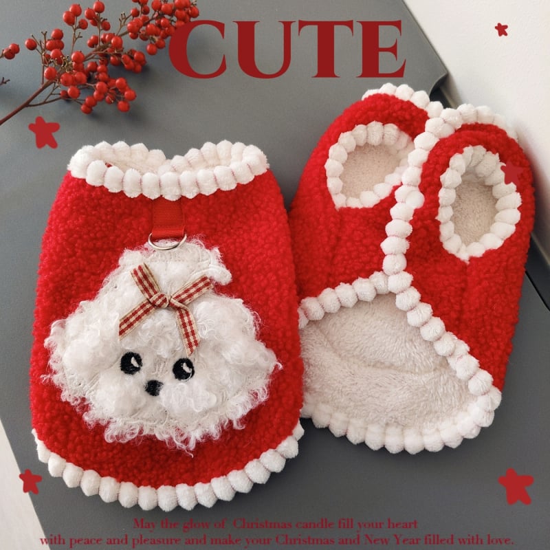 Odjeća za kućne ljubimce - sladak stil, Coral Fleece prsluk za jesen-zimu, debeli topli pulover za male pse i mačke