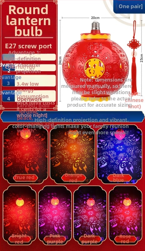 LED Νέον Φως για το Νέο Έτος - Υποδοχή E27, Κυκλικό/Εξάγωνο Σχήμα, Πλαστικό Κέλυφος, Μοντέλο New Year Bulb, Τάση 220V