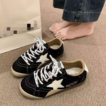 Retro ženske tenisice, okrugli vrh, PU gornji dio, niski profil, gumeni potplat