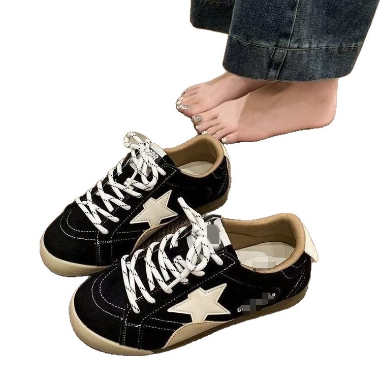 Retro ženske tenisice, okrugli vrh, PU gornji dio, niski profil, gumeni potplat