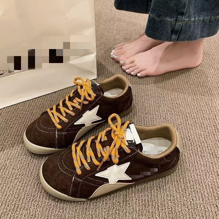 Retro ženske tenisice, okrugli vrh, PU gornji dio, niski profil, gumeni potplat