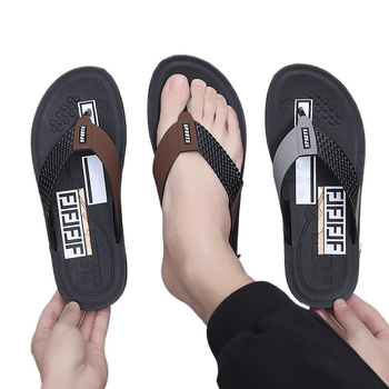 Férfi szandálok PVC felsőrésszel és PVC talppal, injekciós öntési talppal, sík sarok, divatos stílus