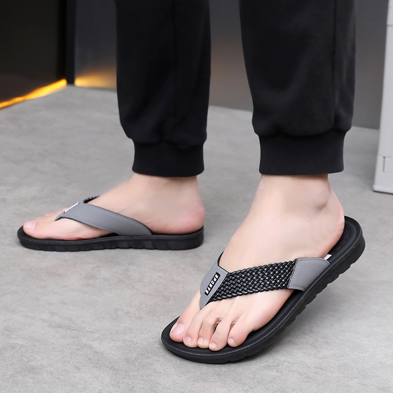 Férfi szandálok PVC felsőrésszel és PVC talppal, injekciós öntési talppal, sík sarok, divatos stílus