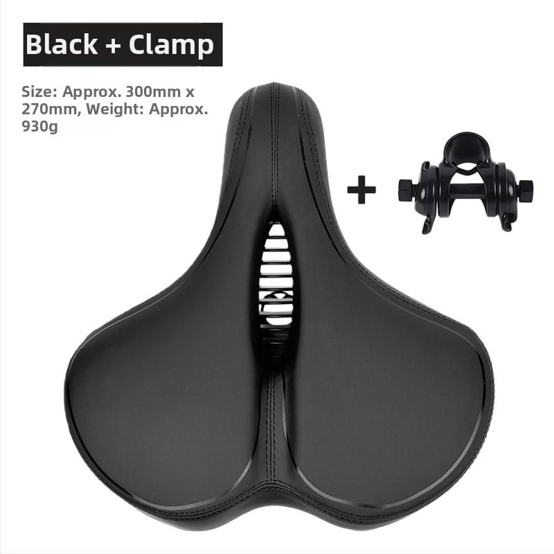 Le Wei ποδηλατικό κάθισμα, διευρυμένο, παχύτερο και μαλακό, καθολικό. Υλικά: PU δέρμα, αφρός μνήμης υψηλής ελαστικότητας, βάση PA12, χάλυβας άνθρακα για απορρόφηση κραδασμών. Βάρος: 790 g χωρίς κλιπ.