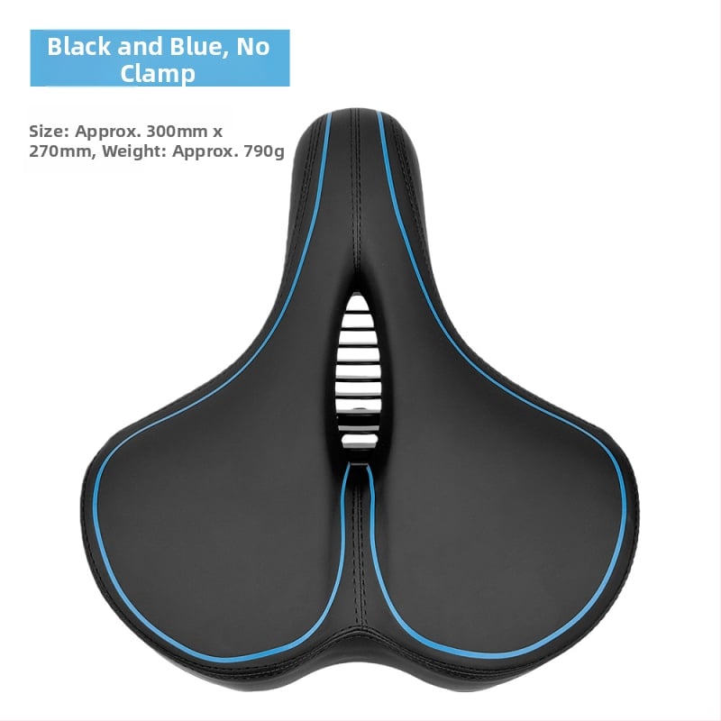 Le Wei ποδηλατικό κάθισμα, διευρυμένο, παχύτερο και μαλακό, καθολικό. Υλικά: PU δέρμα, αφρός μνήμης υψηλής ελαστικότητας, βάση PA12, χάλυβας άνθρακα για απορρόφηση κραδασμών. Βάρος: 790 g χωρίς κλιπ.