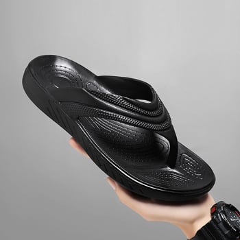 Férfi EVA strandpapucs, vastag talppal, nyitott lábujjakkal, injektált talp