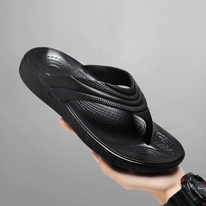 Férfi EVA strandpapucs, vastag talppal, nyitott lábujjakkal, injektált talp