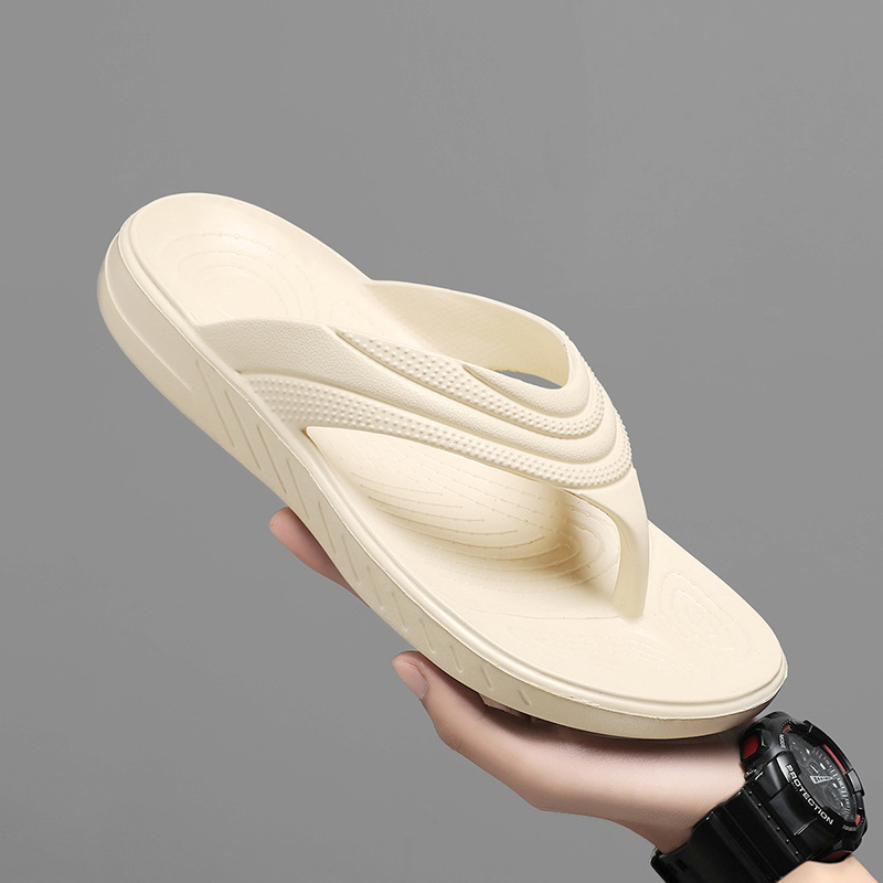 Férfi EVA strandpapucs, vastag talppal, nyitott lábujjakkal, injektált talp