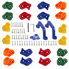 Gyermekeknek készült hegymászó kő szenzoros szabadtéri játékhoz — műanyag, 10 darabos készlet