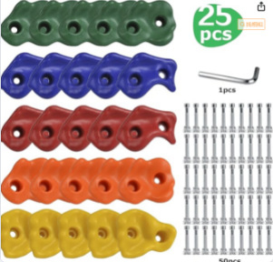 Gyermekeknek készült hegymászó kő szenzoros szabadtéri játékhoz — műanyag, 10 darabos készlet