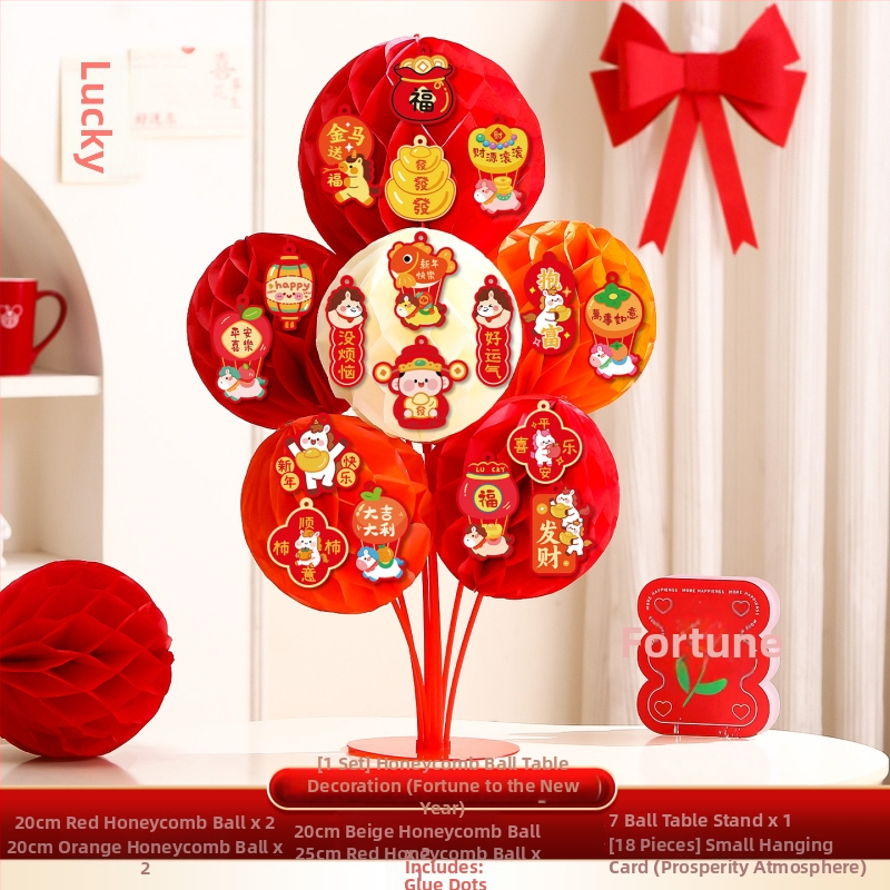 Papirnate kuglice u obliku saća za viseće dekoracije – dekor prostora, materijal: papir, stil: svečano/Novu godinu, proljetni festival, marka Orange Promise Billion