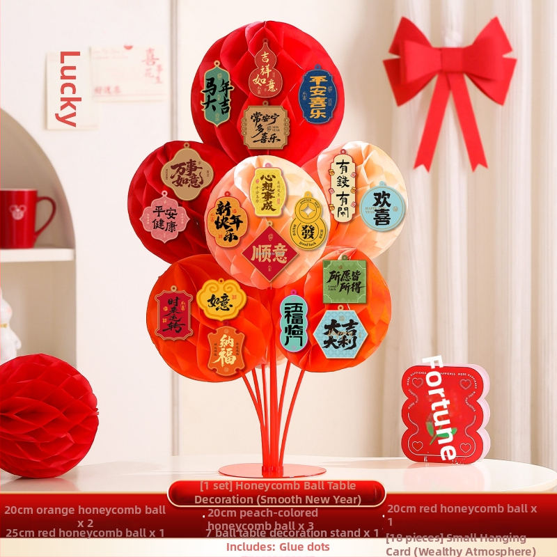 Papirnate kuglice u obliku saća za viseće dekoracije – dekor prostora, materijal: papir, stil: svečano/Novu godinu, proljetni festival, marka Orange Promise Billion