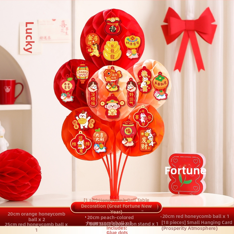 Papirnate kuglice u obliku saća za viseće dekoracije – dekor prostora, materijal: papir, stil: svečano/Novu godinu, proljetni festival, marka Orange Promise Billion