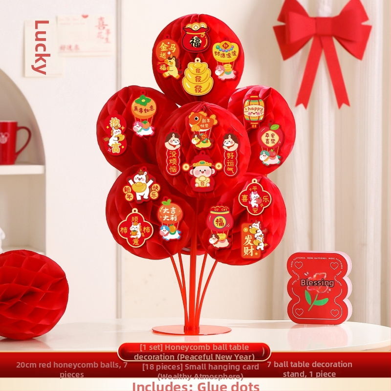 Papirnate kuglice u obliku saća za viseće dekoracije – dekor prostora, materijal: papir, stil: svečano/Novu godinu, proljetni festival, marka Orange Promise Billion