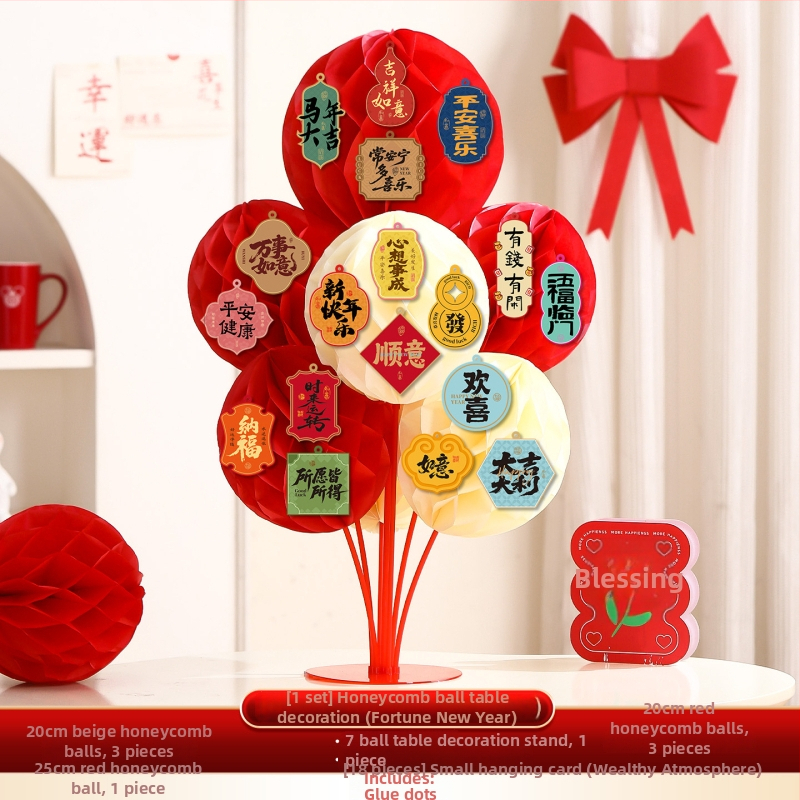 Papirnate kuglice u obliku saća za viseće dekoracije – dekor prostora, materijal: papir, stil: svečano/Novu godinu, proljetni festival, marka Orange Promise Billion