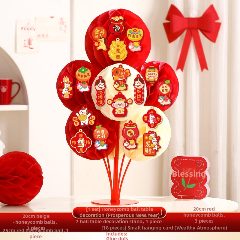 Papirnate kuglice u obliku saća za viseće dekoracije – dekor prostora, materijal: papir, stil: svečano/Novu godinu, proljetni festival, marka Orange Promise Billion