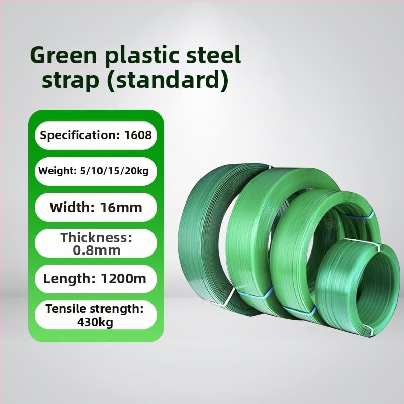 Plastiko-čelična traka za pakiranje, nosivost 450 kg, vanjski promjer 600 mm, unutarnji promjer 400 mm, verzije 1606/1608/1610/1910