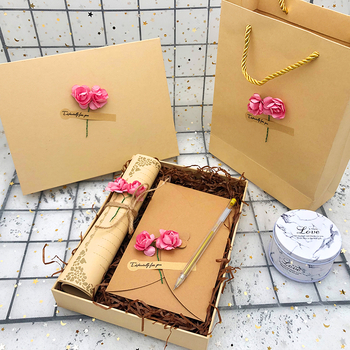 Levélpapír és boríték ajándékdoboz szett kínai stílusban, megfelelő ajándék új otthonba osztálytársnak