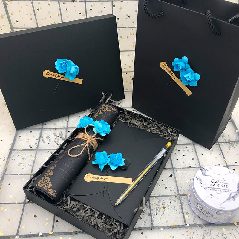 Levélpapír és boríték ajándékdoboz szett kínai stílusban, megfelelő ajándék új otthonba osztálytársnak