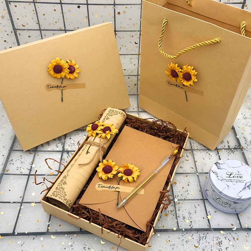 Levélpapír és boríték ajándékdoboz szett kínai stílusban, megfelelő ajándék új otthonba osztálytársnak