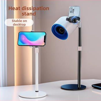 Desktopový chladič pre telefón pre živé vysielanie — regulácia teploty s digitálnym displejom, polovodičové chladenie, 6 W, Type-C, 125 g, ABS+PC+hliník