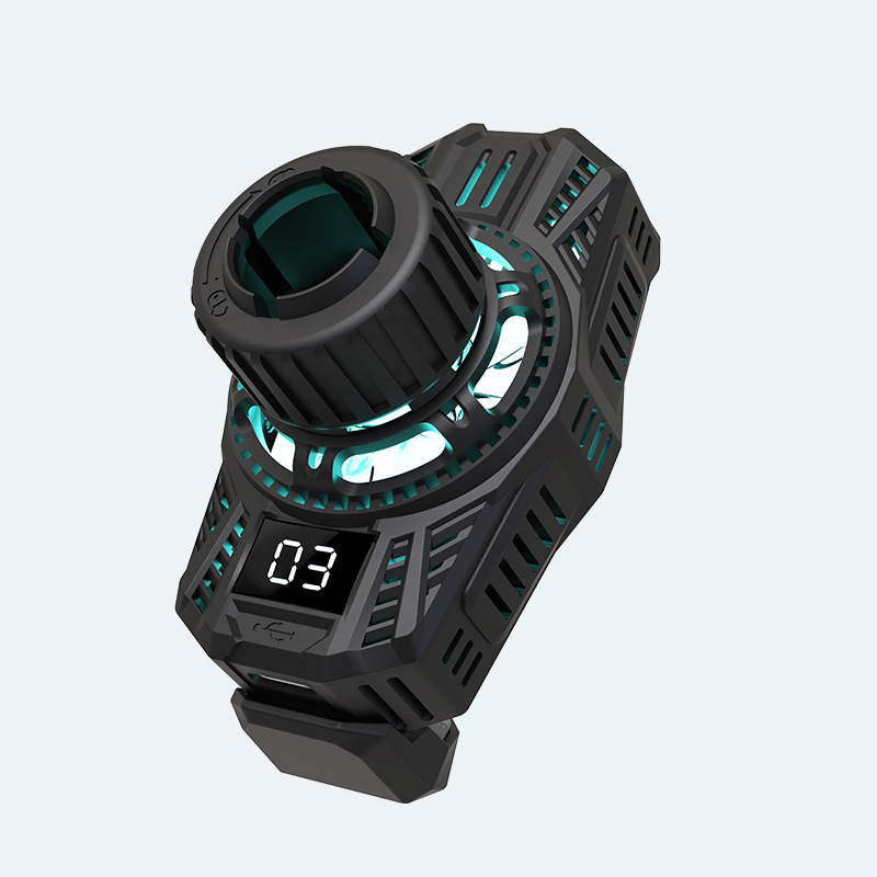 Настолен охладител за телефон за лайв стрийминг — охлаждане с контрол на температурата и цифров дисплей, полупроводниково охлаждане, 6W, Type-C, 125 g, ABS+PC+алуминий