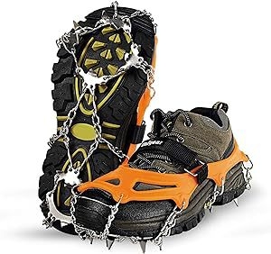 Hongchuan Protuklizne navlake za cipele / ledne kandže za planinarenje – Dvostruke specifikacije, Pakiranje 50 kom