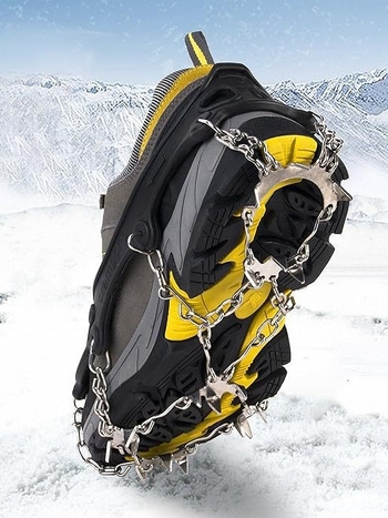 Hongchuan Protuklizne navlake za cipele / ledne kandže za planinarenje – Dvostruke specifikacije, Pakiranje 50 kom