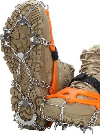 Hongchuan Protuklizne navlake za cipele / ledne kandže za planinarenje – Dvostruke specifikacije, Pakiranje 50 kom