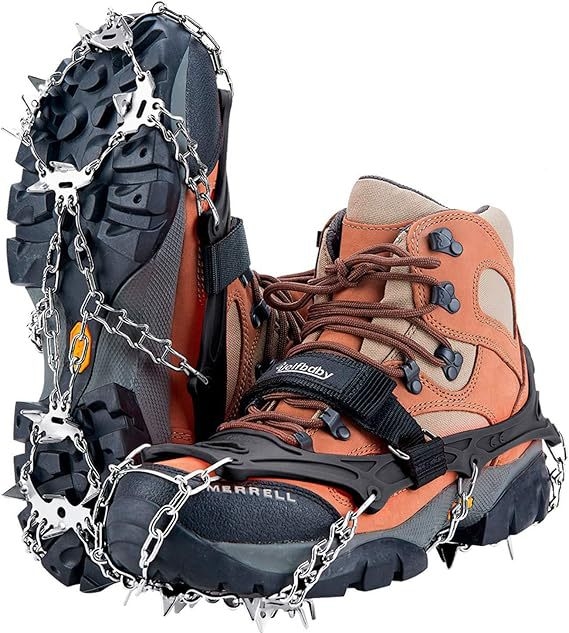 Hongchuan Protuklizne navlake za cipele / ledne kandže za planinarenje – Dvostruke specifikacije, Pakiranje 50 kom