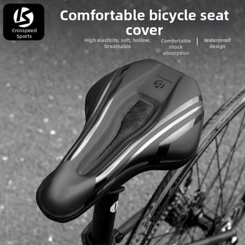 Κάλυμμα καθίσματος ποδηλάτου, με παχύτερο αφρό για άνεση, μοντέλο KS-2503, μάρκα Kuasuodt/Cross Speed Sports, κατάλληλο για κοινά ποδήλατα, υλικά: U δέρμα + σιλικόνη + σφουγγάρι + sandwich πλέγμα