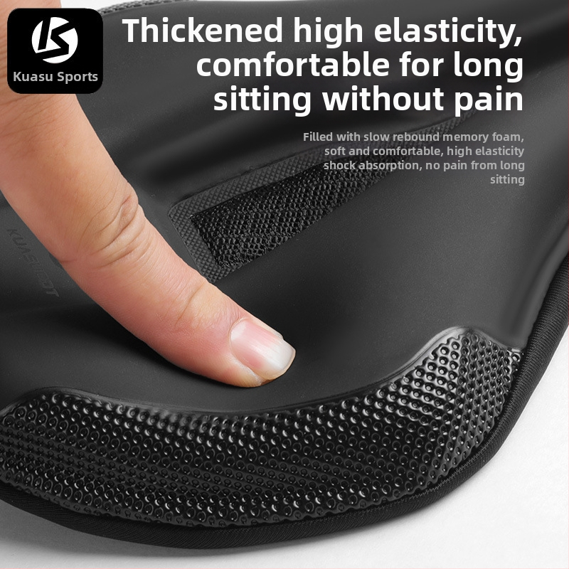 Κάλυμμα καθίσματος ποδηλάτου, με παχύτερο αφρό για άνεση, μοντέλο KS-2503, μάρκα Kuasuodt/Cross Speed Sports, κατάλληλο για κοινά ποδήλατα, υλικά: U δέρμα + σιλικόνη + σφουγγάρι + sandwich πλέγμα