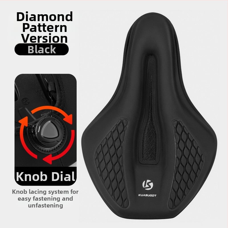 Κάλυμμα καθίσματος ποδηλάτου, με παχύτερο αφρό για άνεση, μοντέλο KS-2503, μάρκα Kuasuodt/Cross Speed Sports, κατάλληλο για κοινά ποδήλατα, υλικά: U δέρμα + σιλικόνη + σφουγγάρι + sandwich πλέγμα