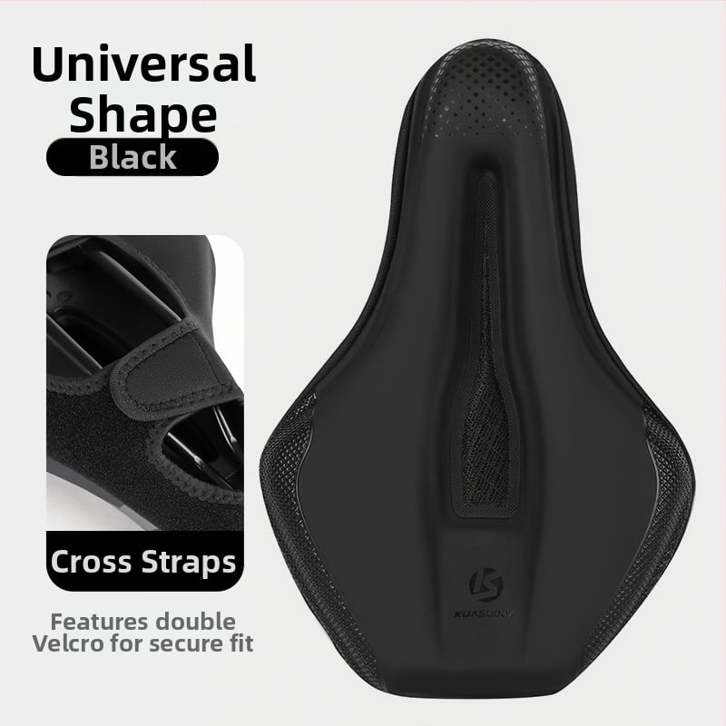 Κάλυμμα καθίσματος ποδηλάτου, με παχύτερο αφρό για άνεση, μοντέλο KS-2503, μάρκα Kuasuodt/Cross Speed Sports, κατάλληλο για κοινά ποδήλατα, υλικά: U δέρμα + σιλικόνη + σφουγγάρι + sandwich πλέγμα