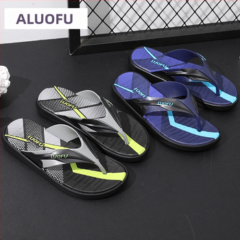 Luo Fu muške flip-flop sandale, opušten stil s otvorenim prstima, gornji PVC, potplat EVA