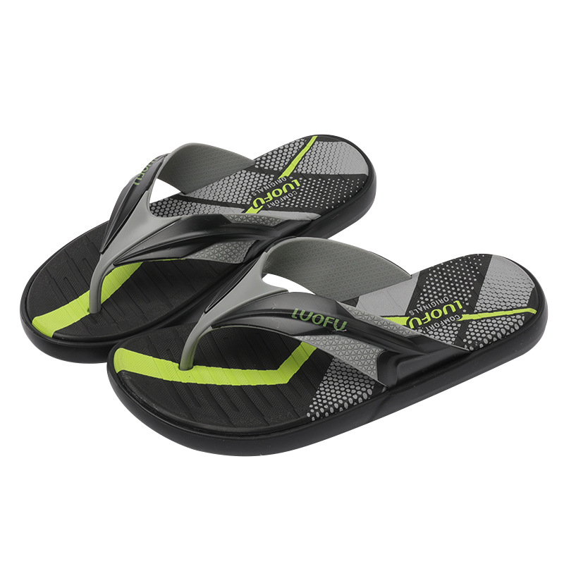 Luo Fu muške flip-flop sandale, opušten stil s otvorenim prstima, gornji PVC, potplat EVA