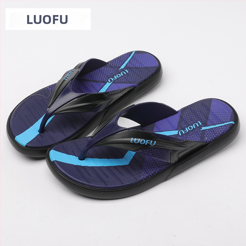 Luo Fu muške flip-flop sandale, opušten stil s otvorenim prstima, gornji PVC, potplat EVA