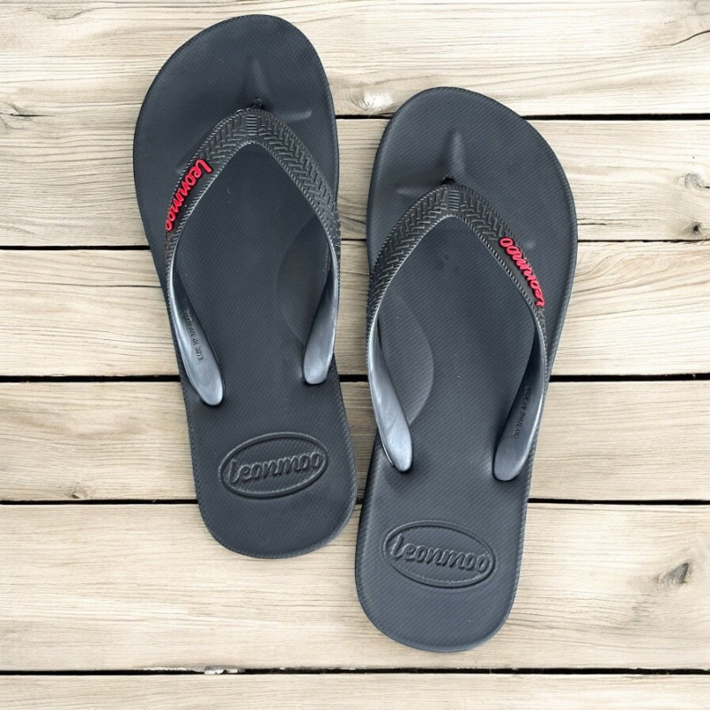 LEONMOO muške flip-flop cipele - gumeni gornji dio i potplat, otvoreni prsti