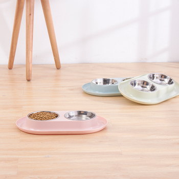 Διπλά μπολ κατοικίδιων από ανοξείδωτο ατσάλι, αντιδιαρροή, συμβατά με αυτόματο ταΐσμα, μάρκα Joon-woo, συσκευασία 48 τεμάχια