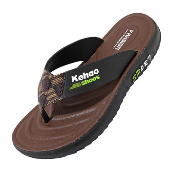 Flip-flops pentru bărbați - partea superioară din plastic, talpă din PVC, talpă injectată, degete deschise