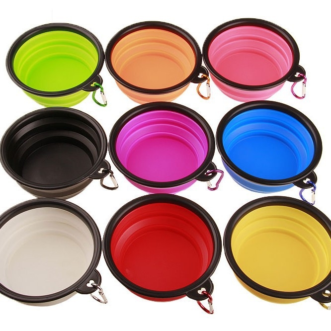 Διπλούμενο μπολ από σιλικόνη για κατοικίδια — φορητό και κατάλληλο για γάτες και σκύλους