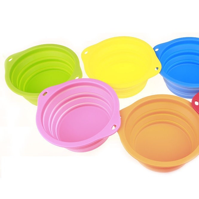 Διπλούμενο μπολ από σιλικόνη για κατοικίδια — φορητό και κατάλληλο για γάτες και σκύλους