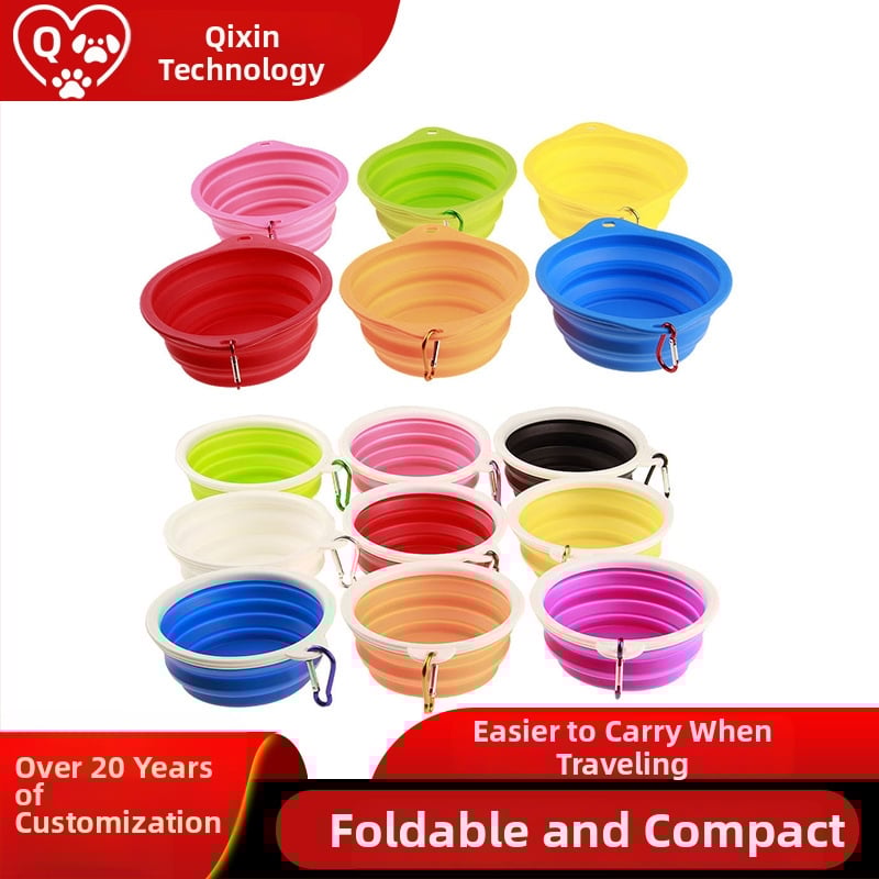 Διπλούμενο μπολ από σιλικόνη για κατοικίδια — φορητό και κατάλληλο για γάτες και σκύλους