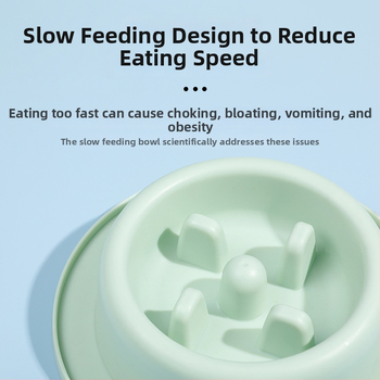 Beiqin πλαστικό μπολ κατοικίδιων σε σχήμα κόκαλου για αργό φαγητό, αντι-πνίξιμο, μη αυτόματη τροφοδοσία, σετ 120 τεμάχια