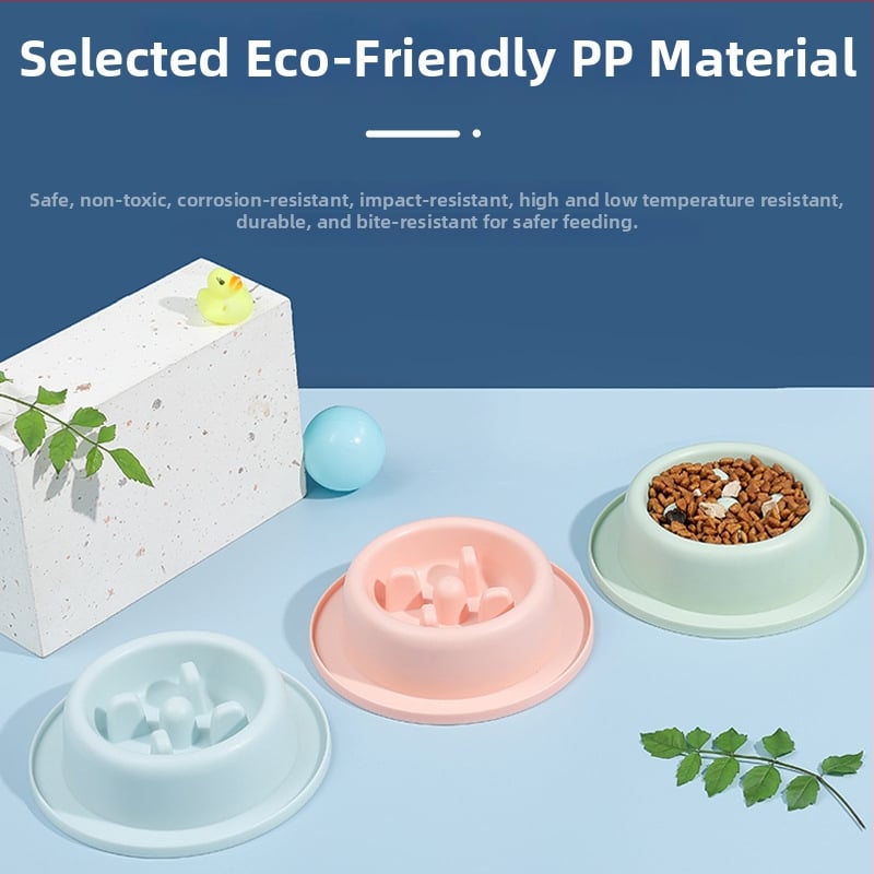 Beiqin πλαστικό μπολ κατοικίδιων σε σχήμα κόκαλου για αργό φαγητό, αντι-πνίξιμο, μη αυτόματη τροφοδοσία, σετ 120 τεμάχια