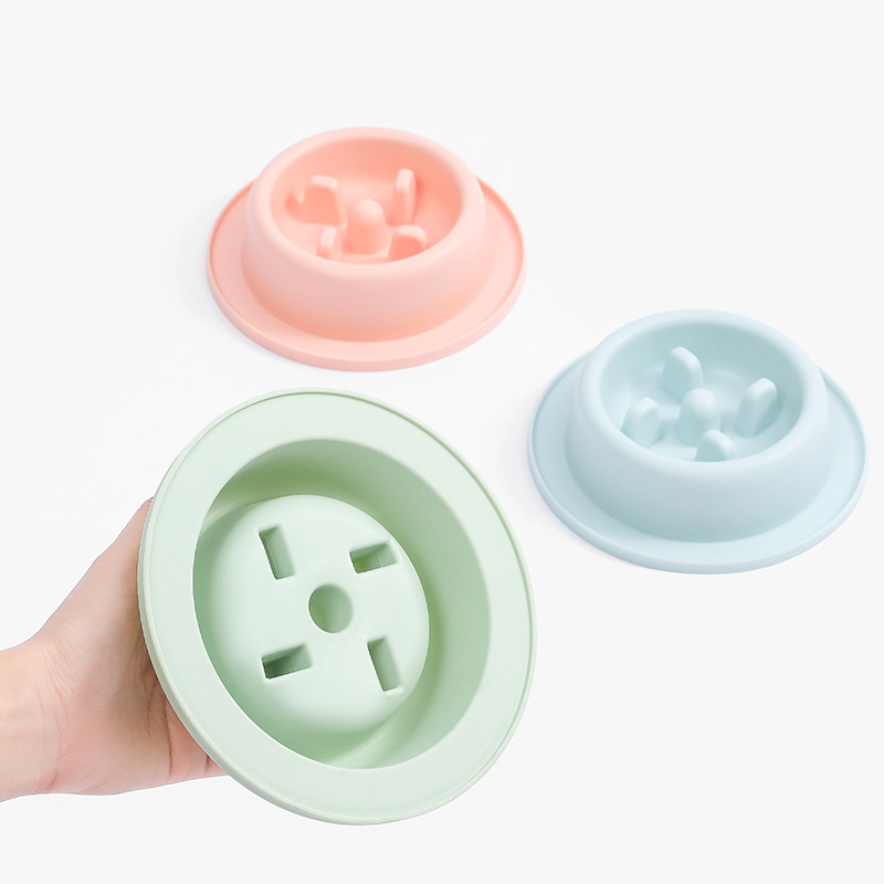 Beiqin πλαστικό μπολ κατοικίδιων σε σχήμα κόκαλου για αργό φαγητό, αντι-πνίξιμο, μη αυτόματη τροφοδοσία, σετ 120 τεμάχια