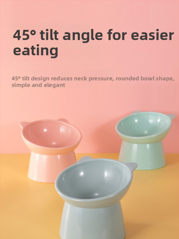 Μπολ γάτας με ανυψωμένο πόδι και στήριξη για τον λαιμό, αντιδιαρροικός σχεδιασμός για φαγητό και νερό κατοικίδιων (Υλικό: Άλλο; Προορίζεται για: Γάτες; Κατηγορία: Αξεσουάρ σίτισης κατοικίδιων ζώων; Αυτόματη σίτιση: Όχι)